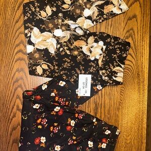 🌸✨ NWT LuLaRoe Floral Leggings Bundle (2 Pair, OS) ✨🌸